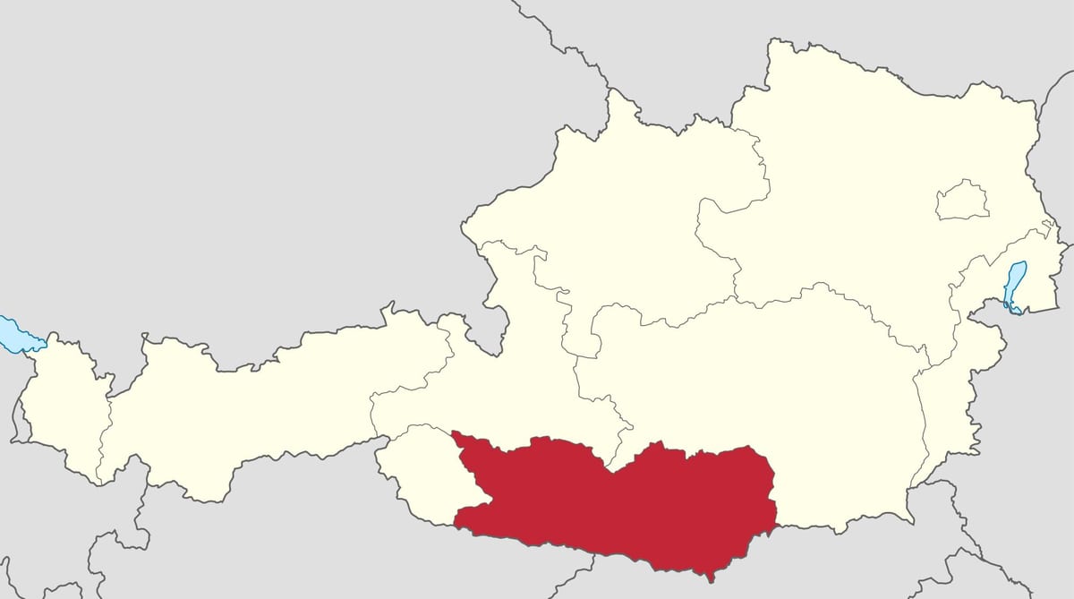 bản đồ của áo. 