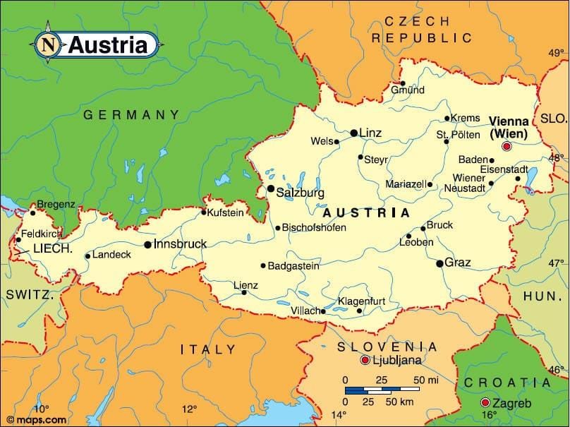 áo klagenfurt bản đồ