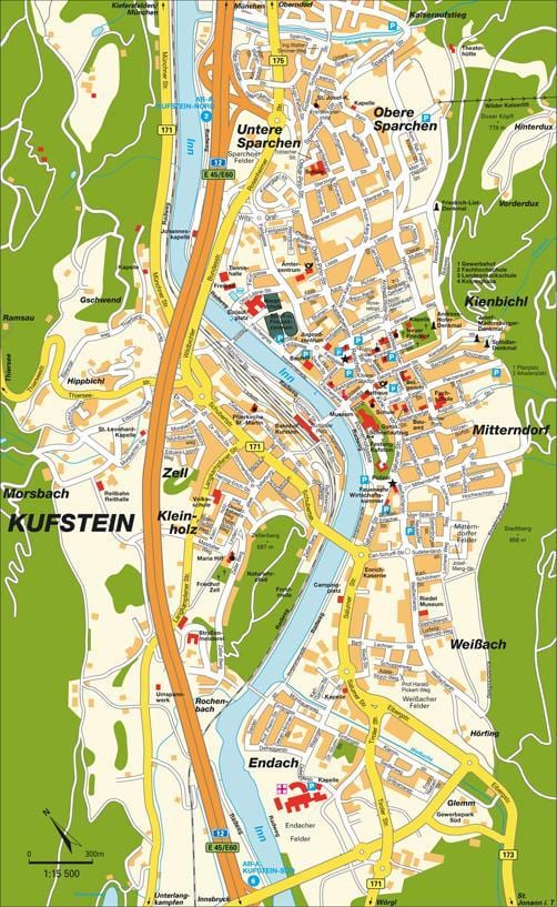 bản đồ của kufstein áo