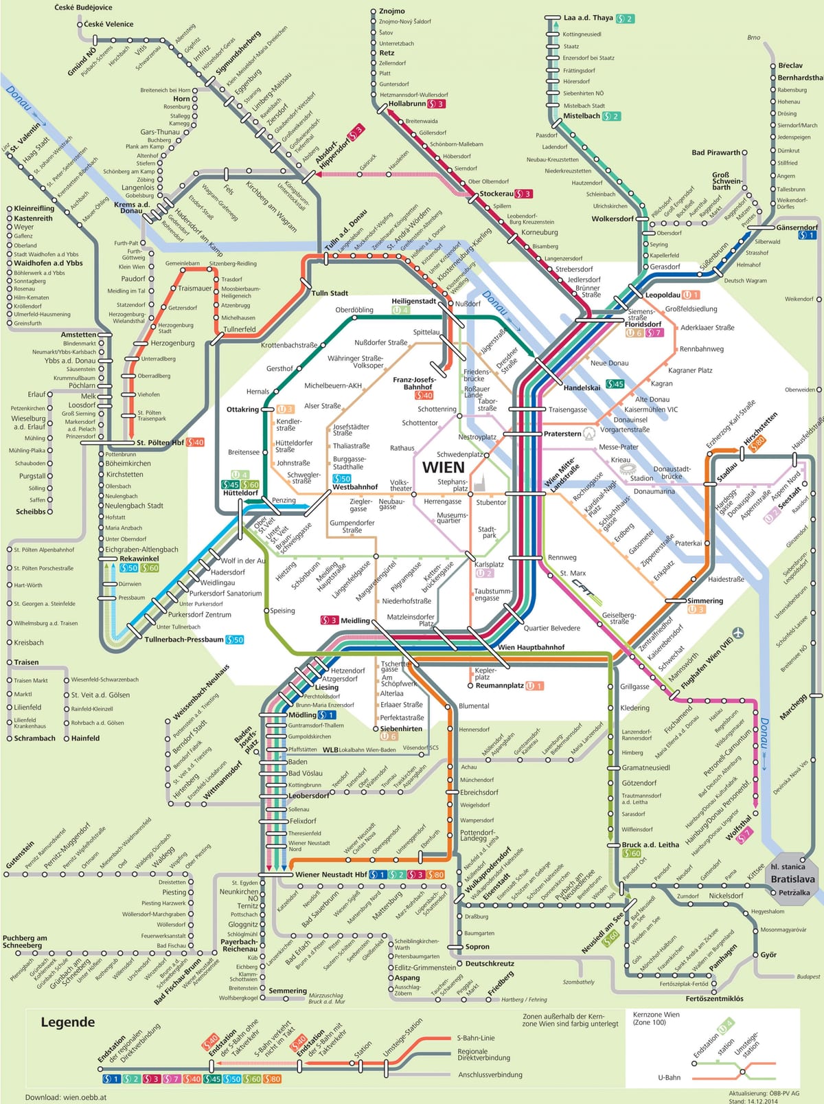 trạm xe lửa ở vienna áo, bản đồ,