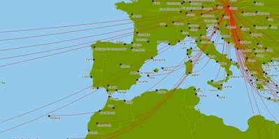 Áo, bản đồ bay hãng hàng không