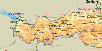 Bản đồ của mayrhofen áo