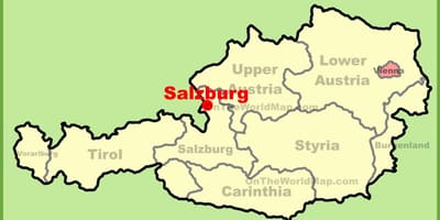 Salzburg áo, bản đồ,