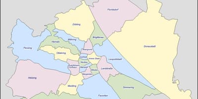 Bản đồ của vienna áo quận 