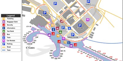 Bản đồ của vienna áo sân bay